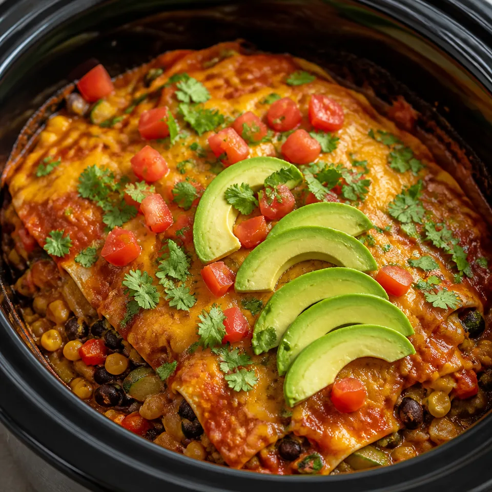 Vegetarian Enchilada Casserole Recipe — serving inspiration