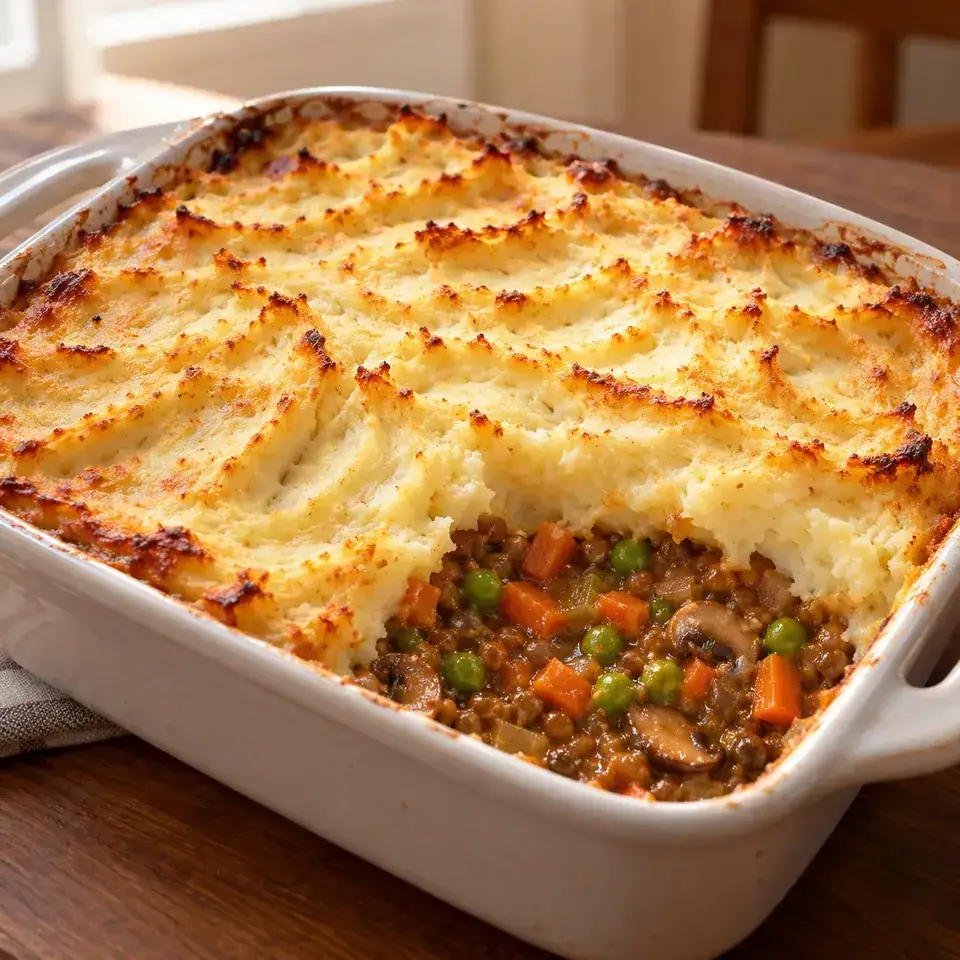 Vegetarian Shepherd's Pie — serving inspiration