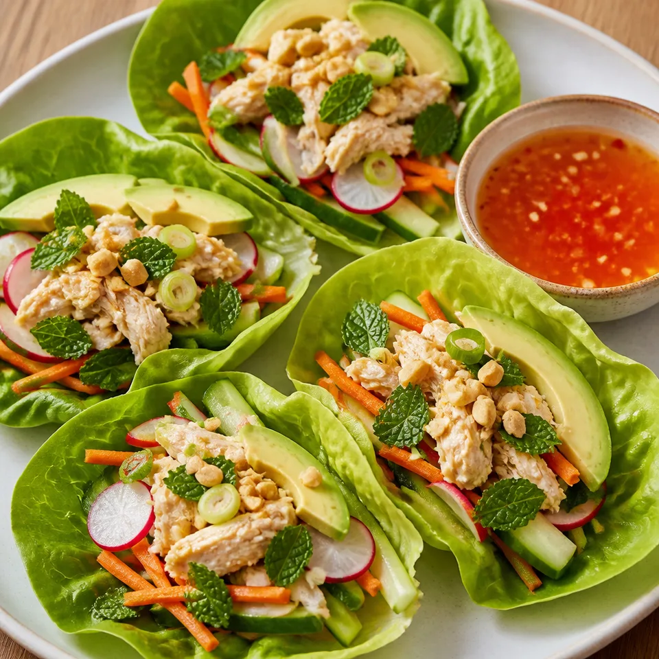 Vietnamese Chicken Lettuce wraps ( or Tofu!) — serving inspiration