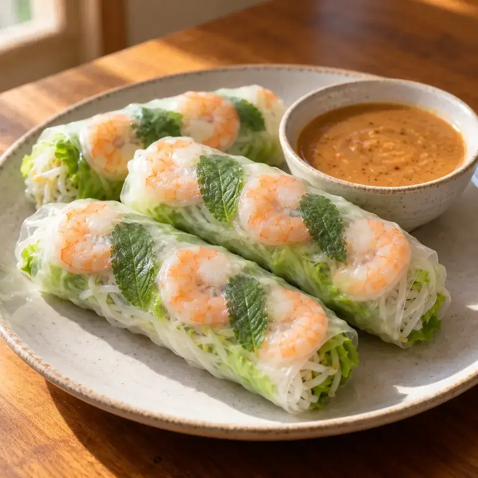 Vietnamese Rice Paper Rolls (Spring Rolls) — serving inspiration