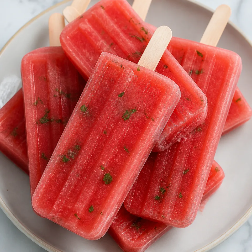 Watermelon Mint Popsicles — serving inspiration