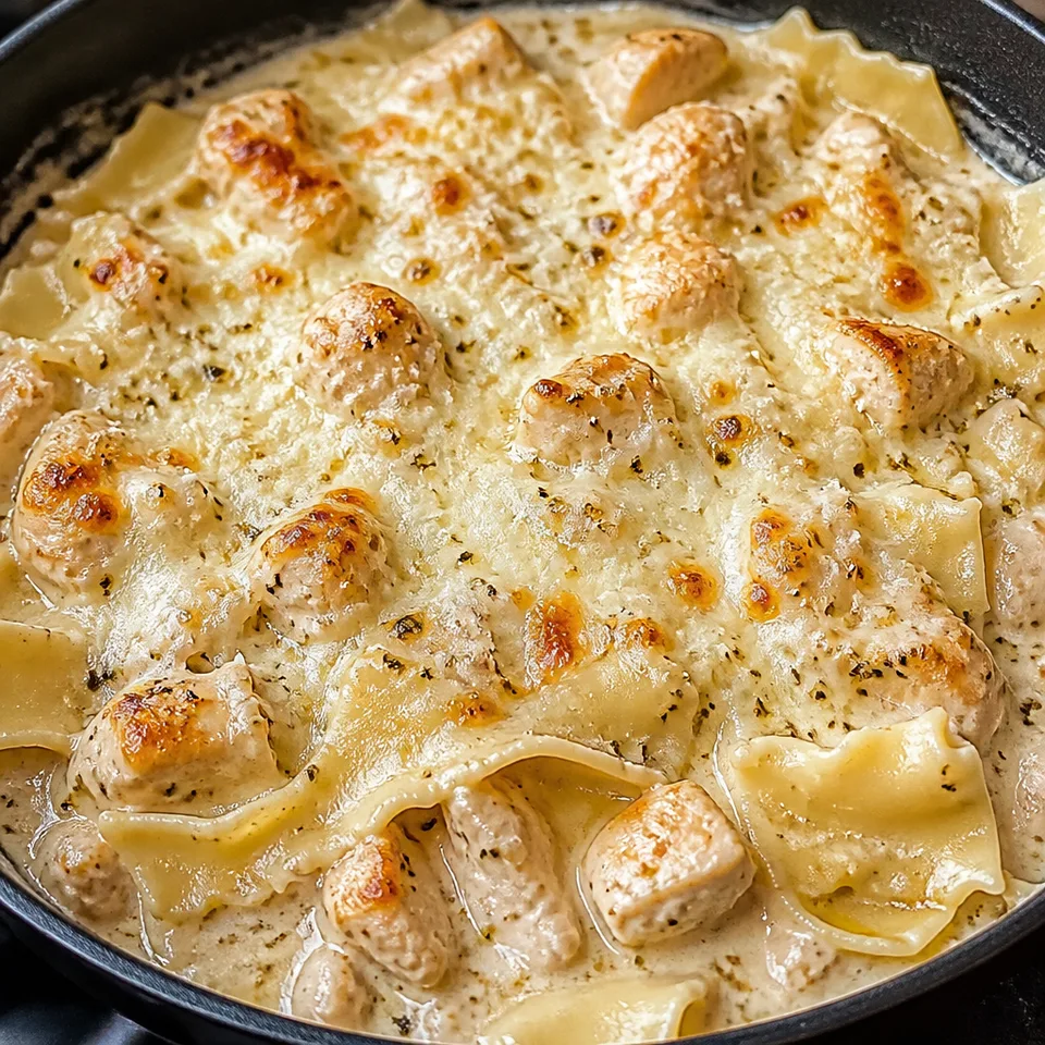 White Chicken Skillet Lasagna — serving inspiration
