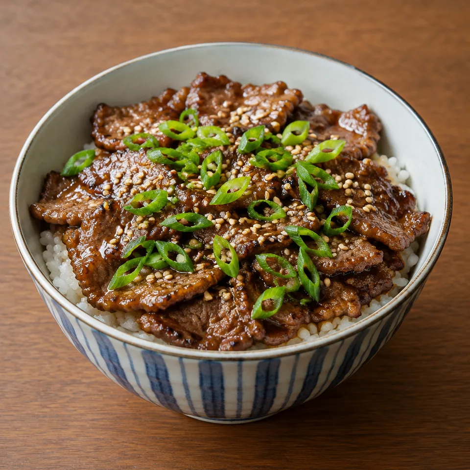 Yakiniku Don (Japanese Grilled Beef Bowl) — serving inspiration