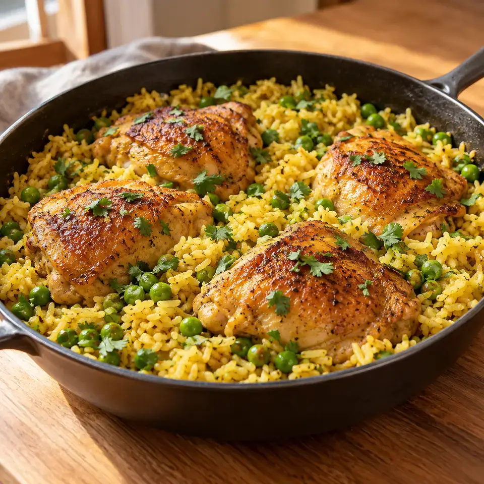 Yellow Rice Chicken Skillet — serving inspiration