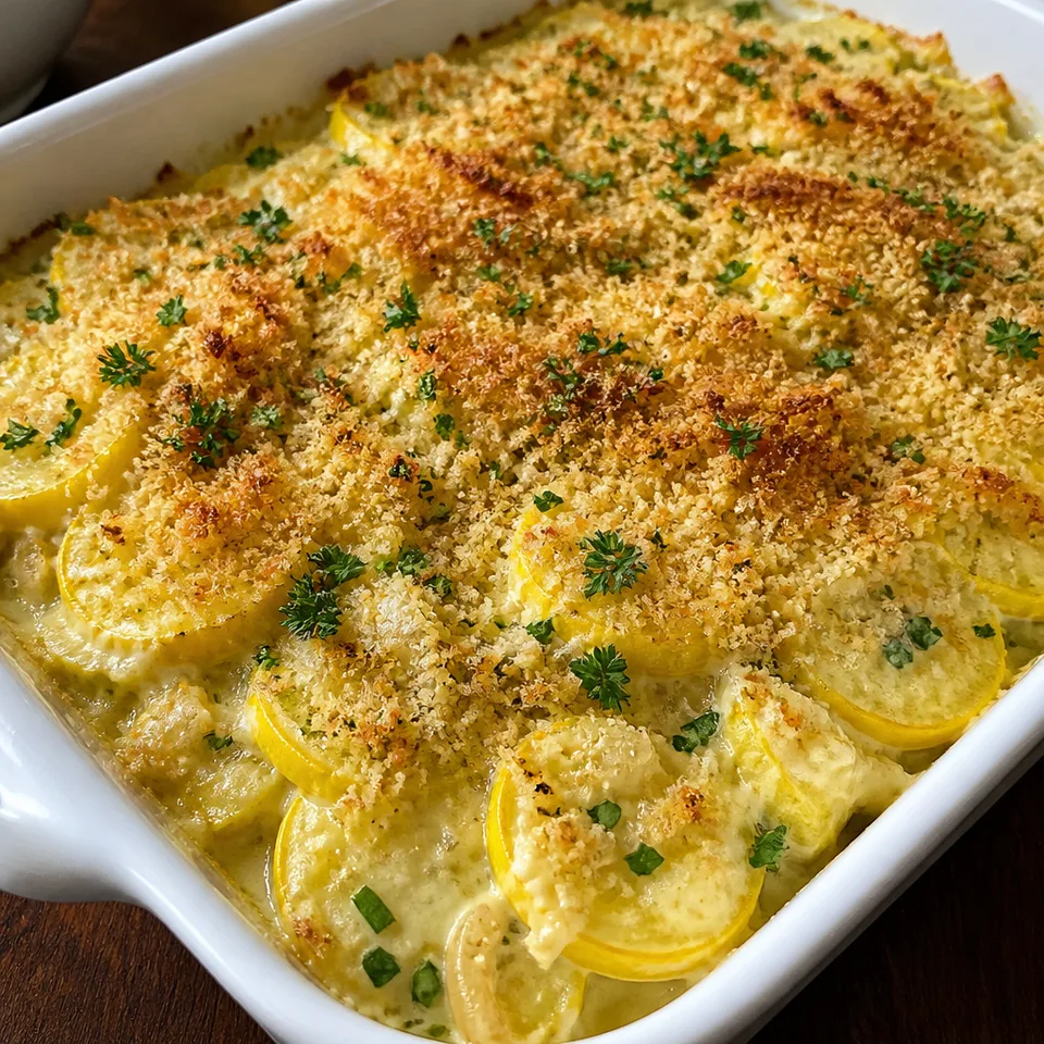 Yellow Squash Casserole — serving inspiration