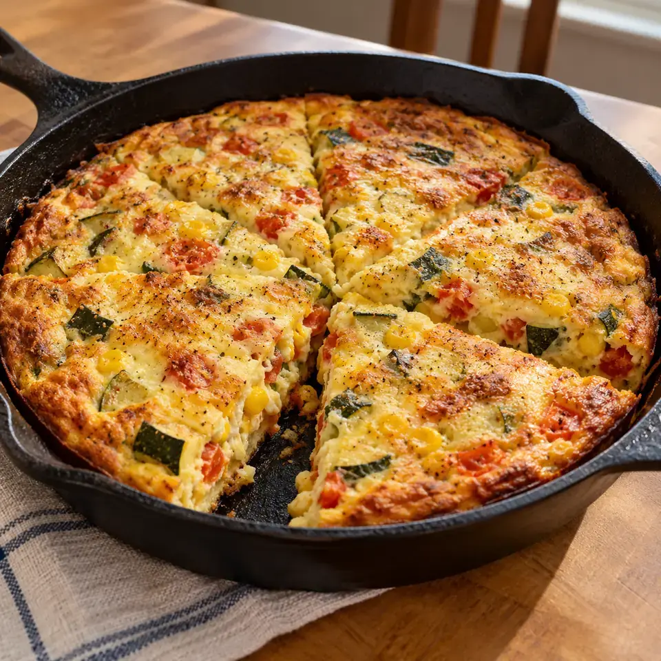 Zucchini and Corn Frittata — serving inspiration