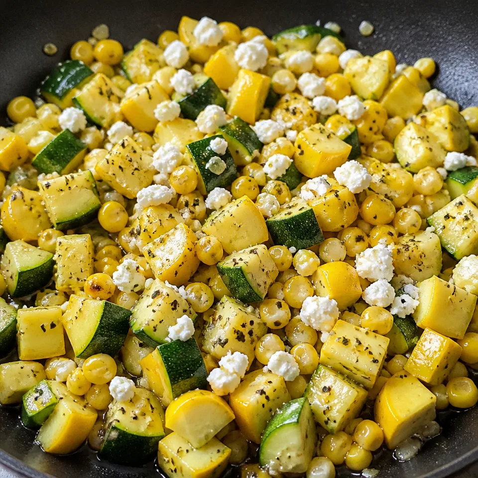 Zucchini and Sweet Corn with Feta — serving inspiration